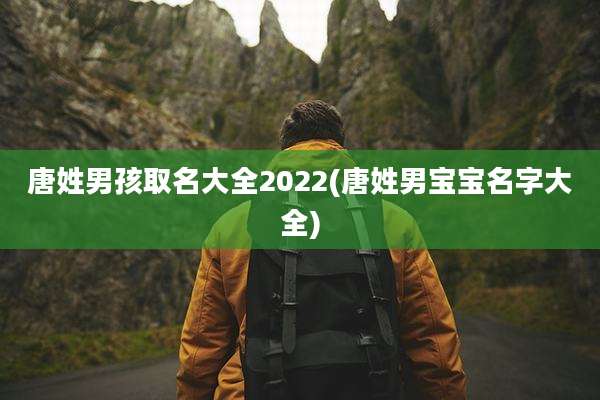 唐姓男孩取名大全2022(唐姓男宝宝名字大全)