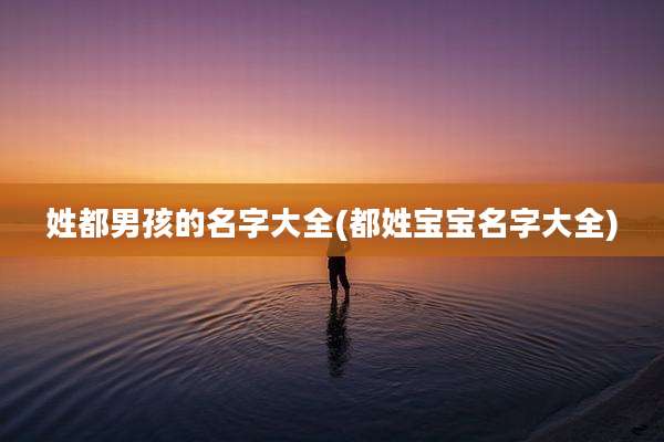姓都男孩的名字大全(都姓宝宝名字大全)