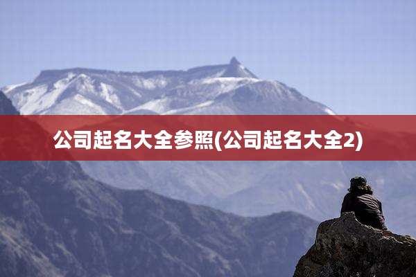 公司起名大全参照(公司起名大全2)
