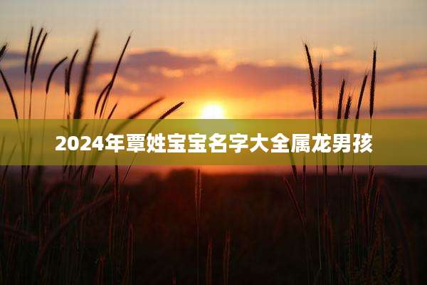 2024年覃姓宝宝名字大全属龙男孩
