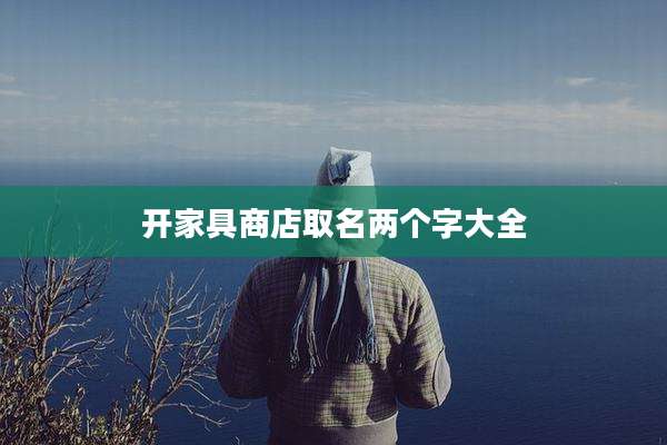 开家具商店取名两个字大全
