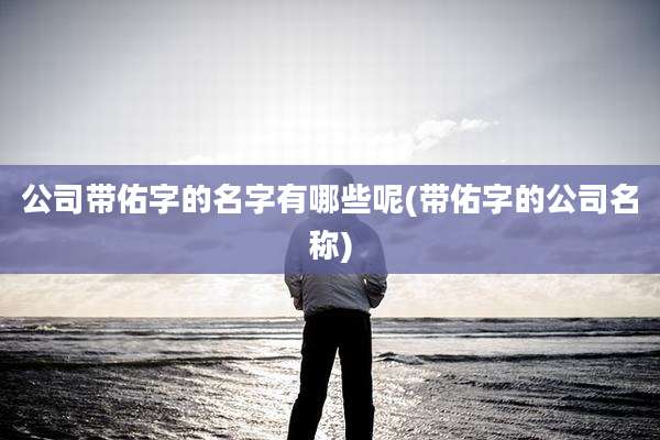 公司带佑字的名字有哪些呢(带佑字的公司名称)