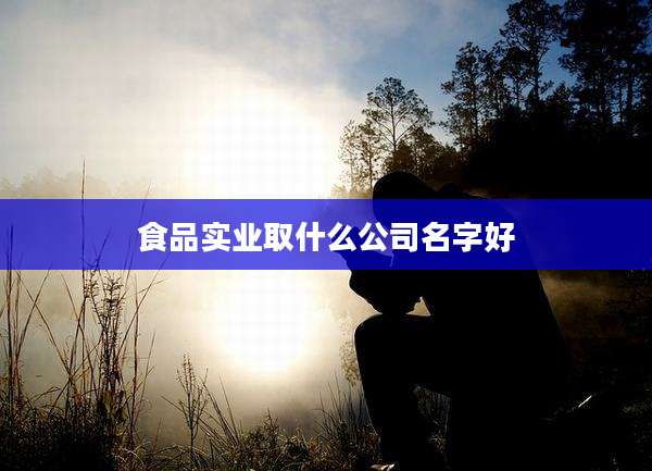 食品实业取什么公司名字好