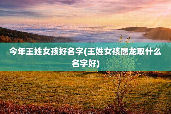 今年王姓女孩好名字(王姓女孩属龙取什么名字好)