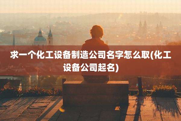 求一个化工设备制造公司名字怎么取(化工设备公司起名)