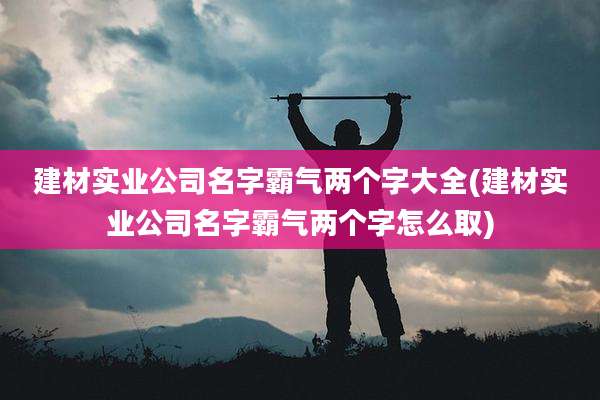 建材实业公司名字霸气两个字大全(建材实业公司名字霸气两个字怎么取)