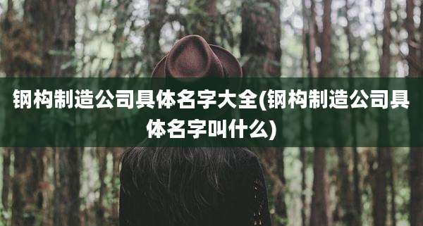 钢构制造公司具体名字大全(钢构制造公司具体名字叫什么)