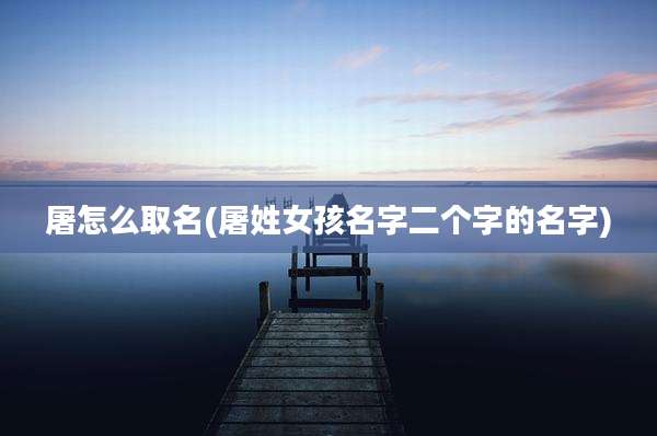 屠怎么取名(屠姓女孩名字二个字的名字)