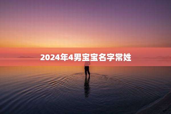 2024年4男宝宝名字常姓