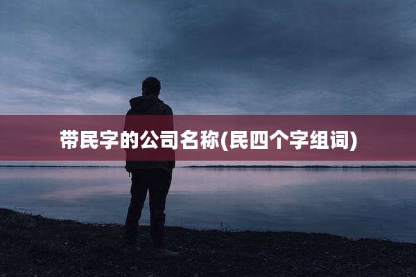带民字的公司名称(民四个字组词)