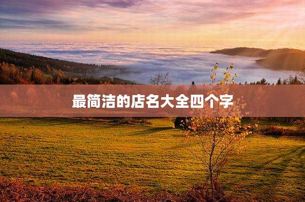 最简洁的店名大全四个字