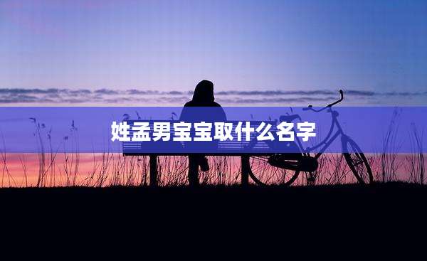 姓孟男宝宝取什么名字
