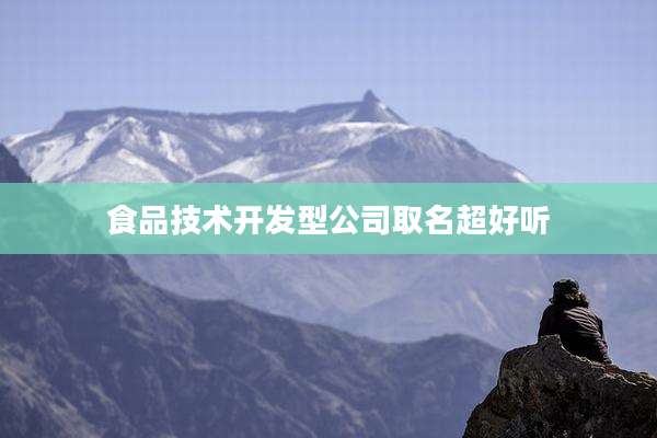 食品技术开发型公司取名超好听