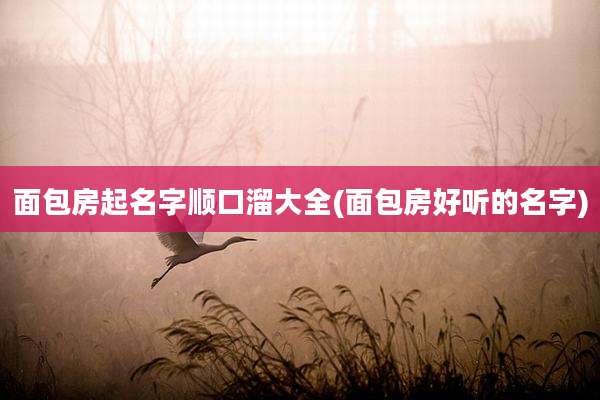 面包房起名字顺口溜大全(面包房好听的名字)