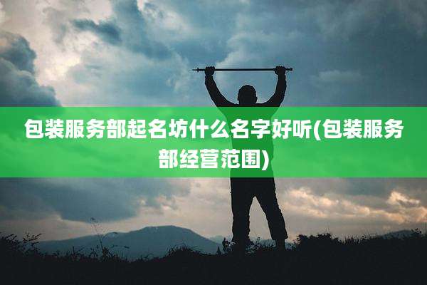 包装服务部起名坊什么名字好听(包装服务部经营范围)
