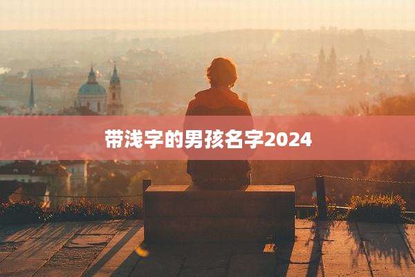 带浅字的男孩名字2024