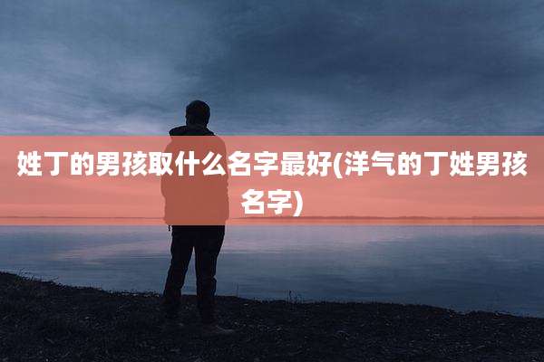姓丁的男孩取什么名字最好(洋气的丁姓男孩名字)