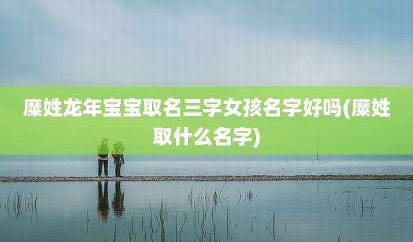 糜姓龙年宝宝取名三字女孩名字好吗(糜姓取什么名字)