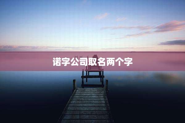 诺字公司取名两个字