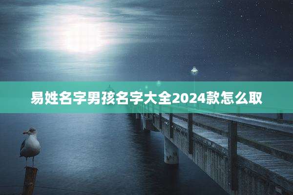 易姓名字男孩名字大全2024款怎么取