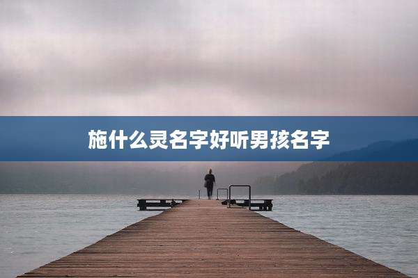 施什么灵名字好听男孩名字