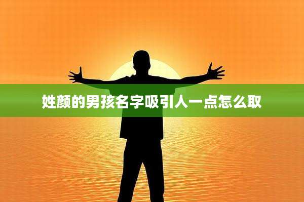 姓颜的男孩名字吸引人一点怎么取