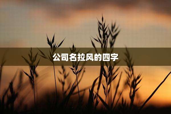 公司名拉风的四字