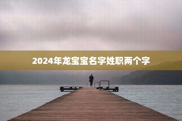 2024年龙宝宝名字姓职两个字