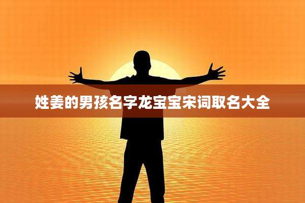 姓姜的男孩名字龙宝宝宋词取名大全