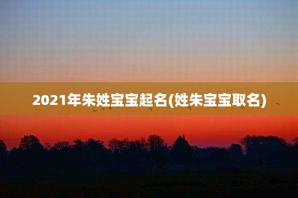 2021年朱姓宝宝起名(姓朱宝宝取名)