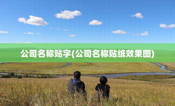 公司名称贴字(公司名称贴纸效果图)