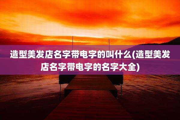 造型美发店名字带电字的叫什么(造型美发店名字带电字的名字大全)