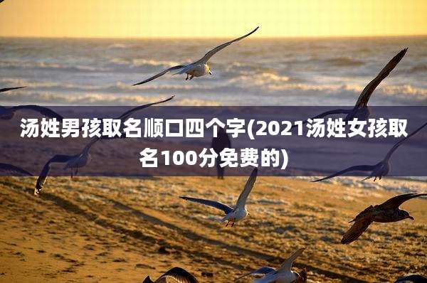 汤姓男孩取名顺口四个字(2021汤姓女孩取名100分免费的)