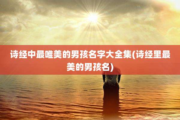 诗经中最唯美的男孩名字大全集(诗经里最美的男孩名)