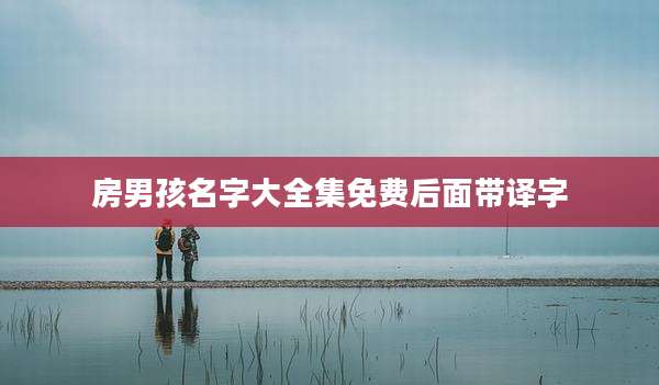 房男孩名字大全集免费后面带译字