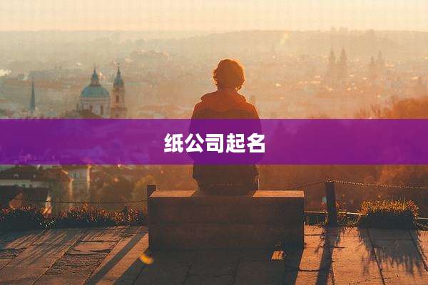 纸公司起名