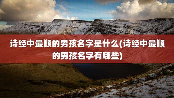 诗经中最顺的男孩名字是什么(诗经中最顺的男孩名字有哪些)
