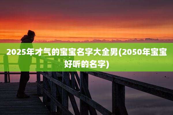 2025年才气的宝宝名字大全男(2050年宝宝好听的名字)