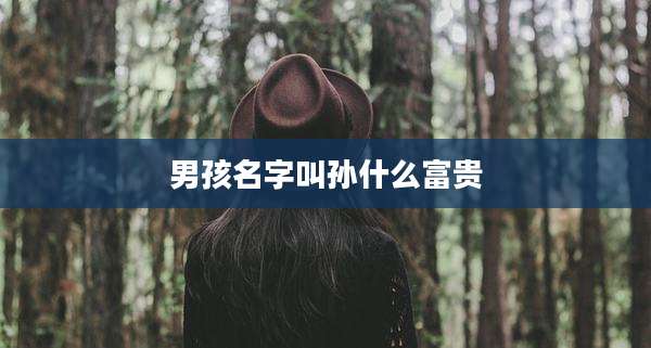 男孩名字叫孙什么富贵