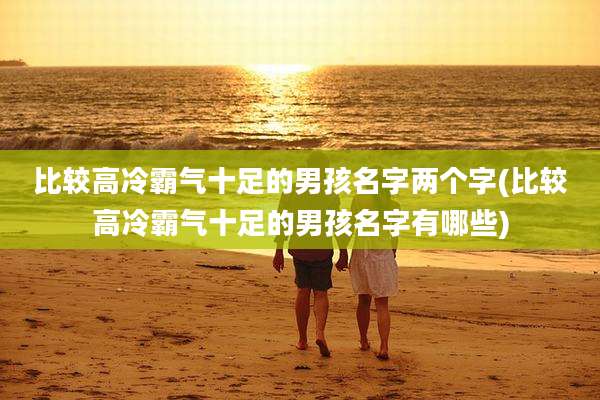 比较高冷霸气十足的男孩名字两个字(比较高冷霸气十足的男孩名字有哪些)