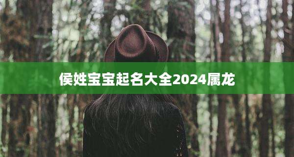 侯姓宝宝起名大全2024属龙