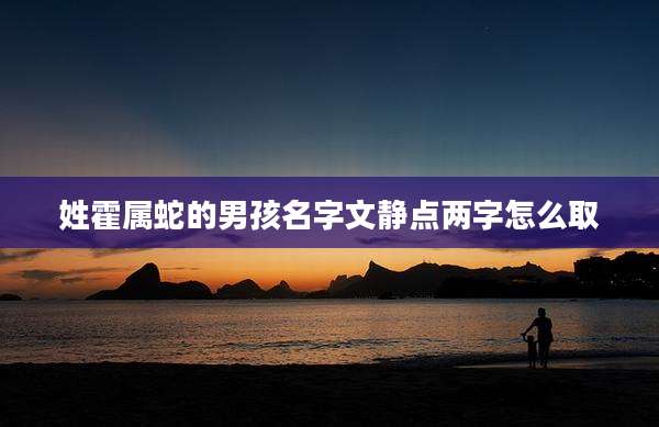 姓霍属蛇的男孩名字文静点两字怎么取
