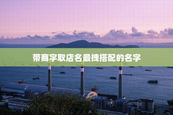 带商字取店名最拽搭配的名字