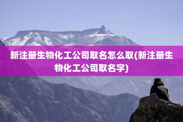 新注册生物化工公司取名怎么取(新注册生物化工公司取名字)