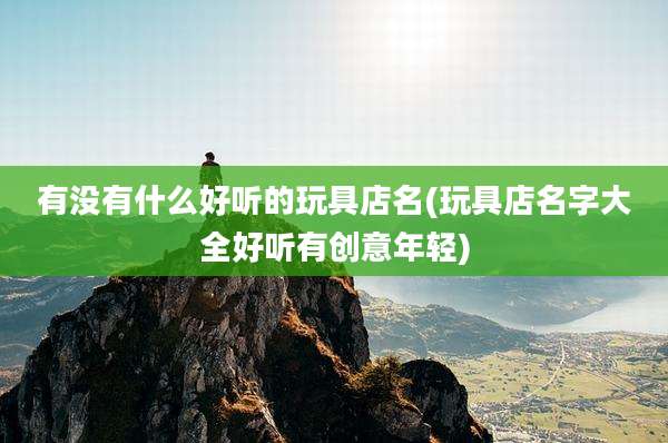 有没有什么好听的玩具店名(玩具店名字大全好听有创意年轻)