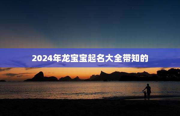 2024年龙宝宝起名大全带知的