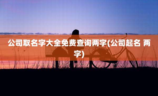 公司取名字大全免费查询两字(公司起名 两字)
