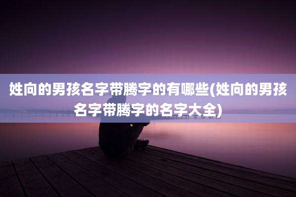 姓向的男孩名字带腾字的有哪些(姓向的男孩名字带腾字的名字大全)