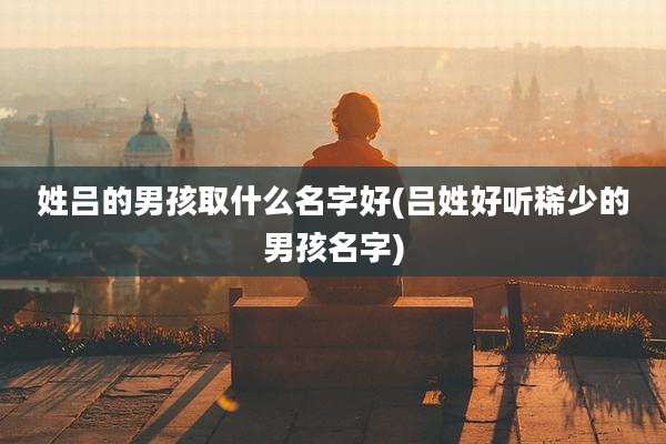 姓吕的男孩取什么名字好(吕姓好听稀少的男孩名字)
