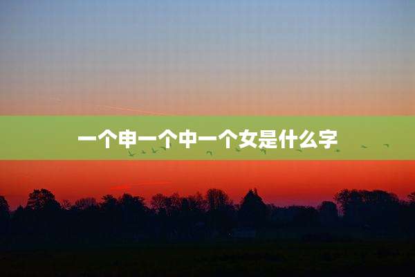 一个申一个中一个女是什么字